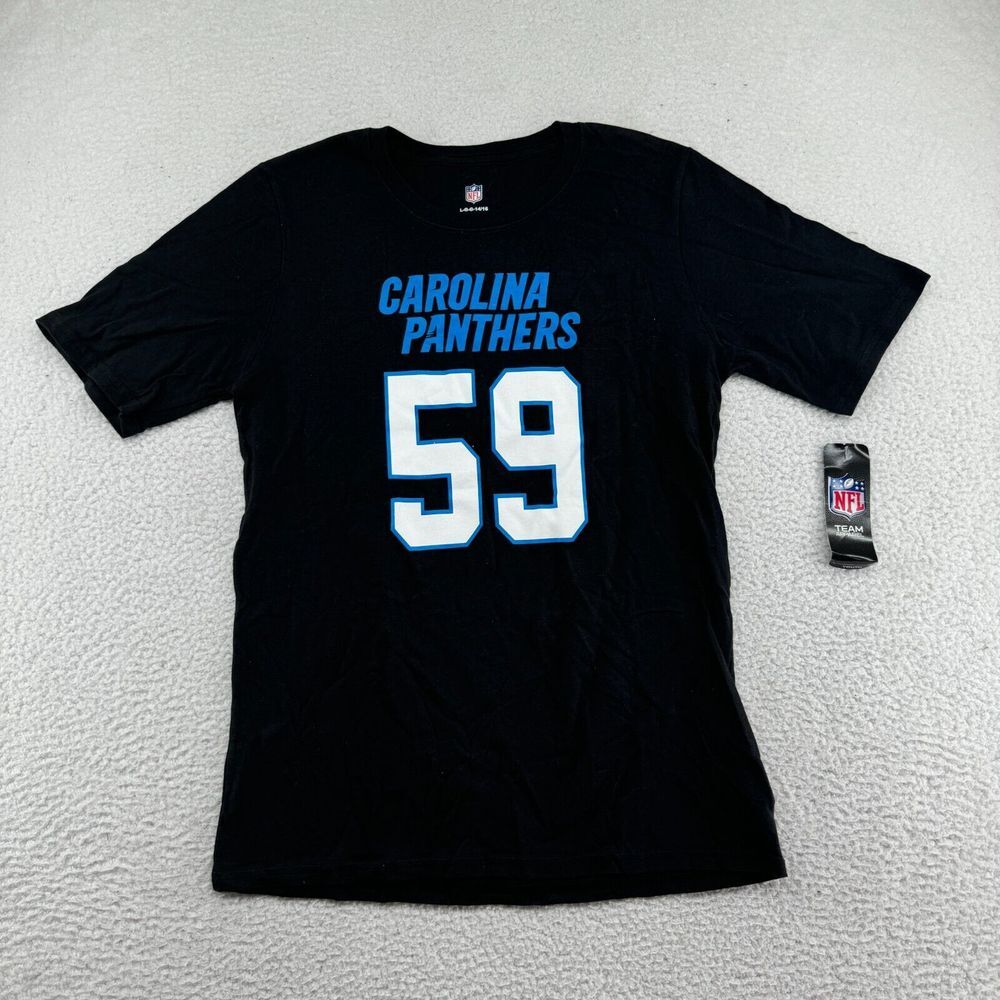 NWT NFL Team‎ Apparel Carolina Panthers Luke Kuechly #59 Shirt Youth Large Black